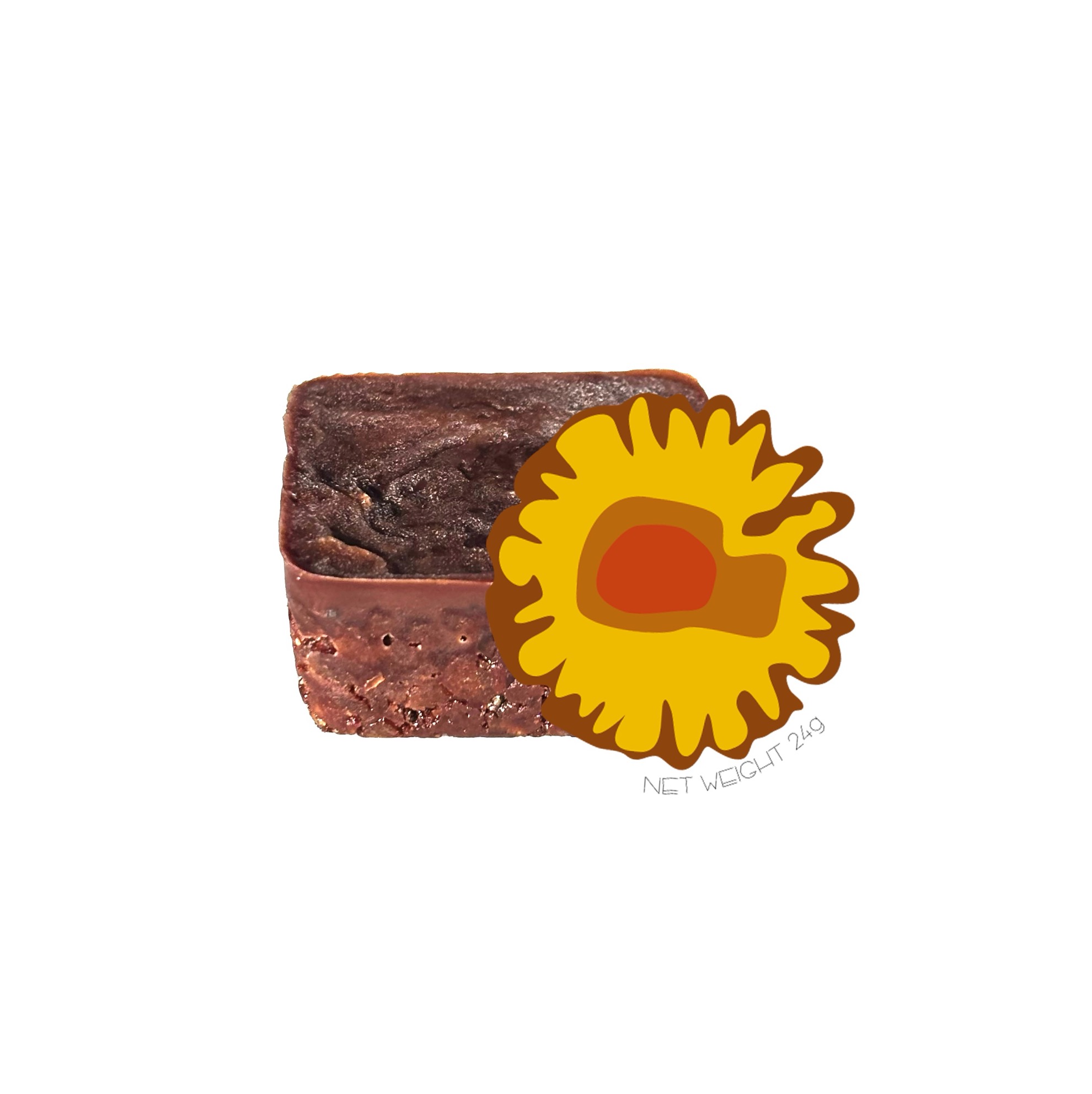 Silver tin with date brownies